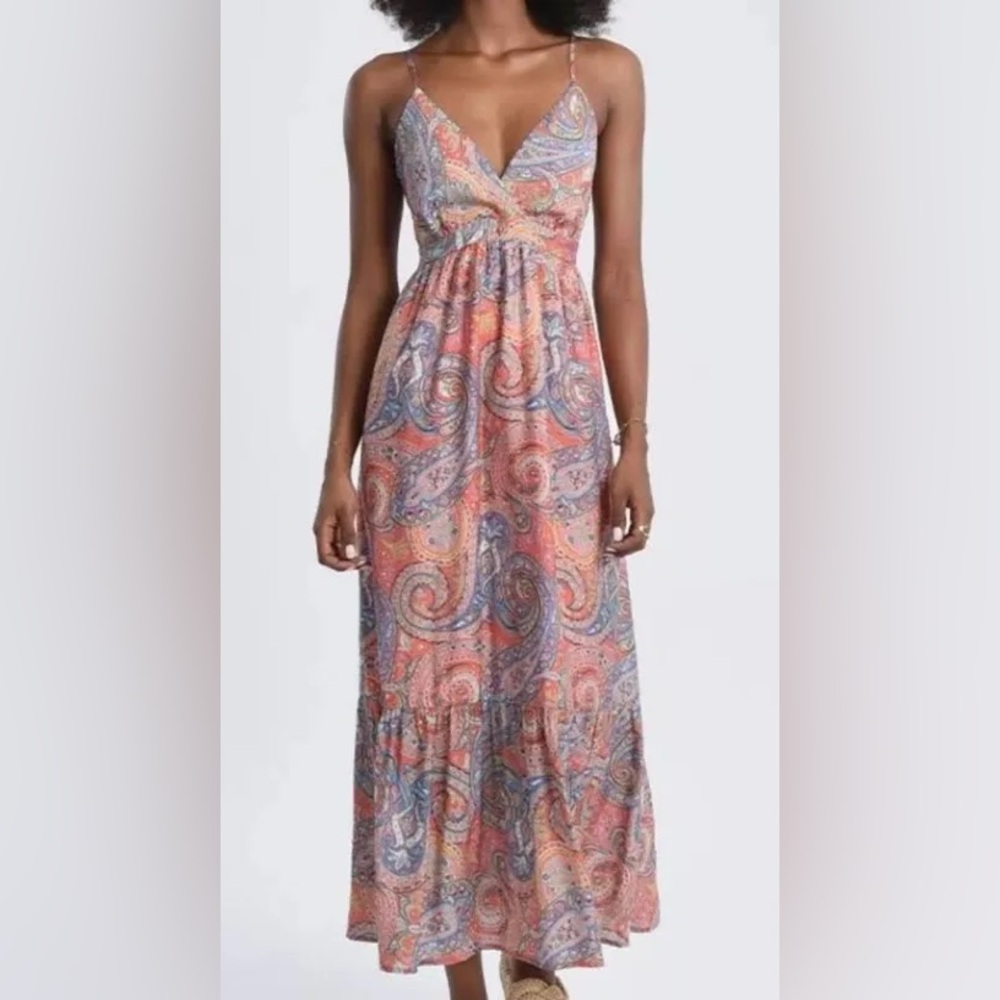 Molly Bracken Isabelle Paisley Print Maxi Dress- size S